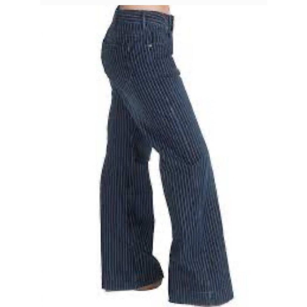 Cowgirl Tuff Navy Pinstripe Bootcut Jeans